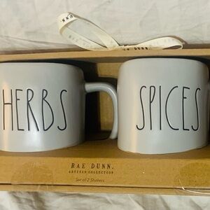 NIB Rae Dunn Gift Set. 2 12 oz Shakers. Herbs & Spices